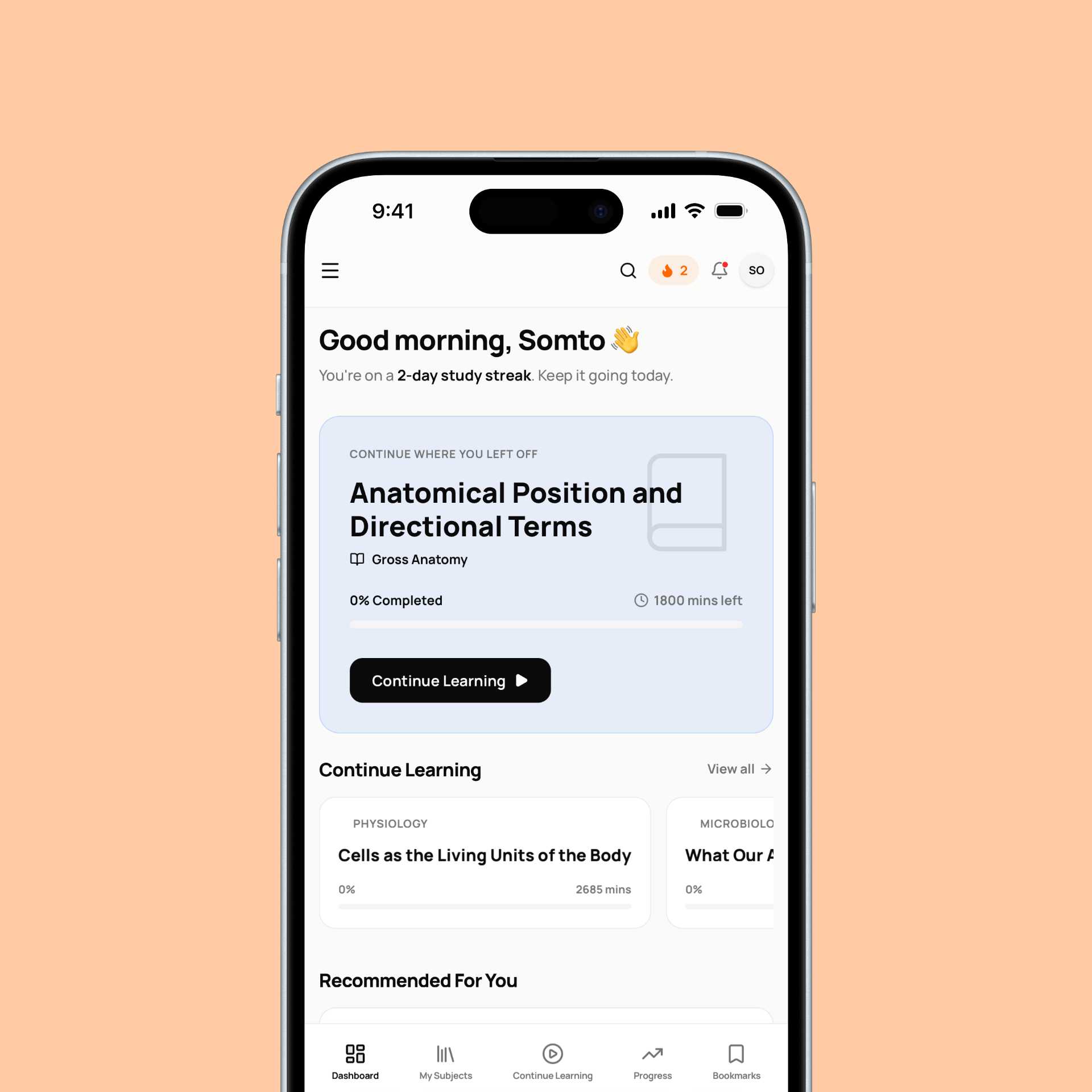 Learning Dashboard 1